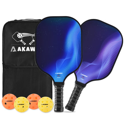 2pc Carbon Fiber Pickleball Paddles Set